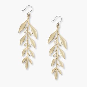 NWT - Lucky Brand - Gold Leaf Dangle Earrings